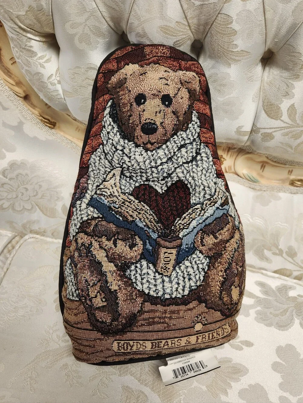 Boyd's Bear & Friends Tapestry Wilson Doorstop & Afternoon Tea Ornament Decor